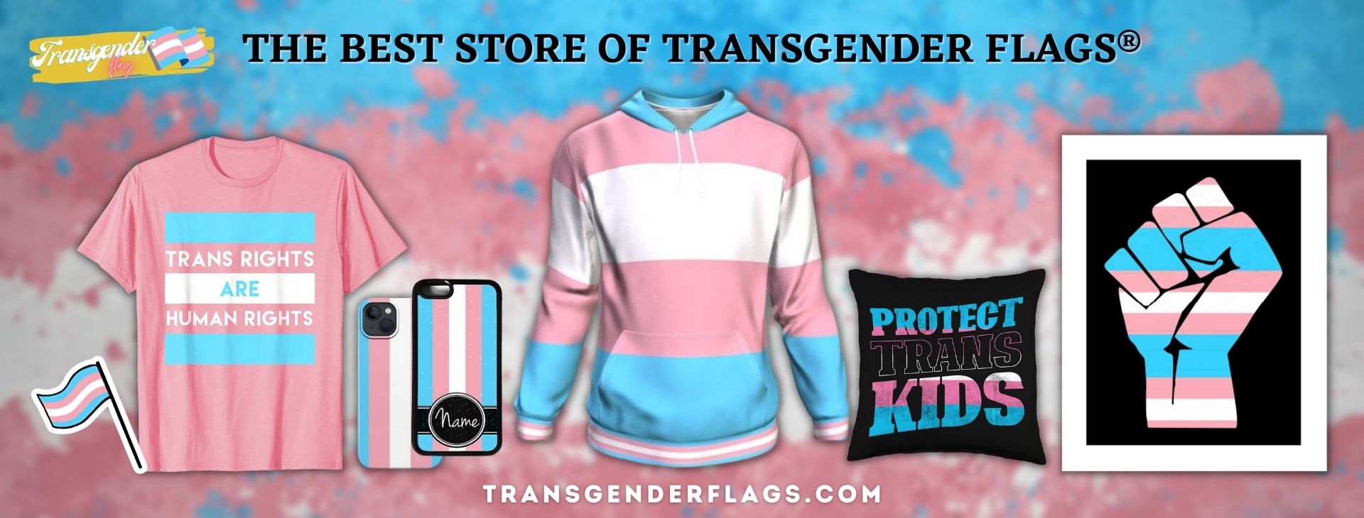 Transgender Flag Banner - Transgender Flags