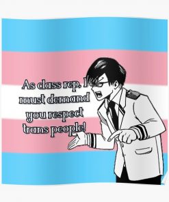 My Hero Academia Iida Transgender Pride Flag Poster RB0403 product Offical transgender flag Merch