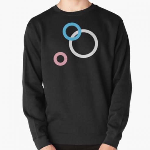 Stealth Trans Pride Art Circles Print Pullover Sweatshirt RB0403 product Offical transgender flag Merch