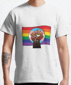 BLM x Trans x Pride Flag Classic T-Shirt RB0403 product Offical transgender flag Merch