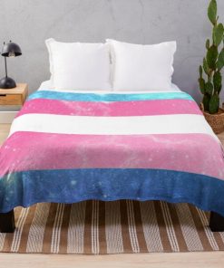 Trans Flag - LGBTQ Galaxy Throw Blanket RB0403 product Offical transgender flag Merch